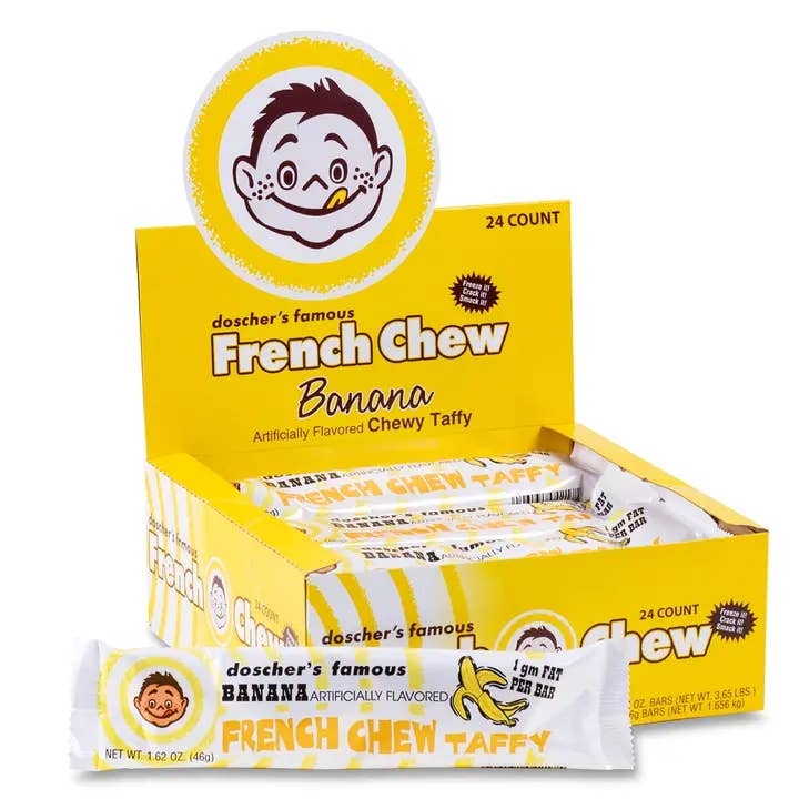 Barres à la banane French Chew (Carton de 24 unités) pour la vente par French Chew Co