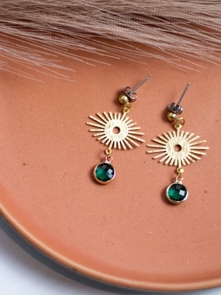 Grøn perle dråbe dingler for engroshandel hos EJ Collective Knox