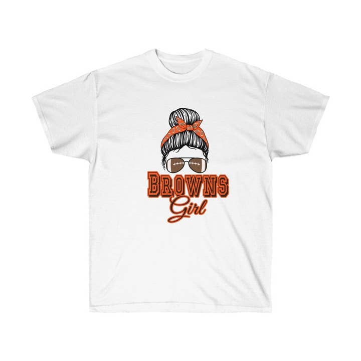 Messy Bun Football Colts Girl T-Shirt for wholesale by Luluizy Designs Co.