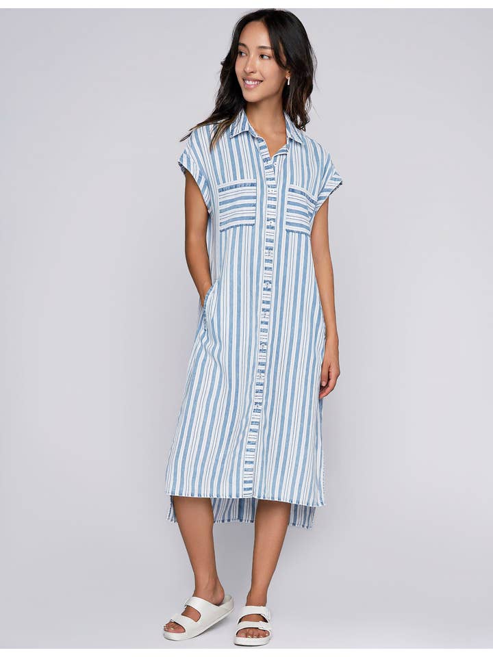 Strisce Denim Abito chemisier a righe in denim in vendita all'ingrosso su Faire2