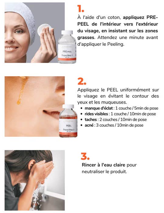 DERMEDEN - Vente Masque exfoliant pour le visage - Peeling avancé en 2 étapes inspiré de techniques dermatologiques7
