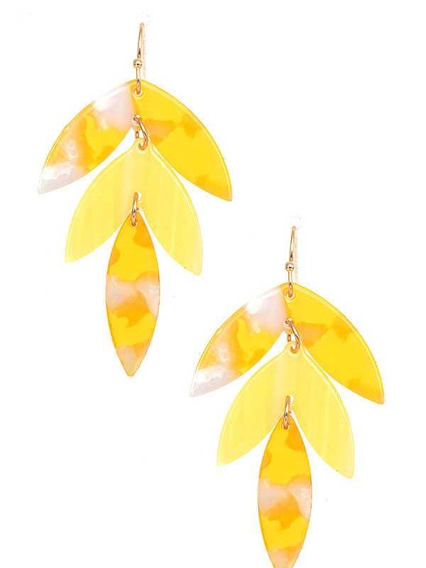 TORTOISE DETAIL TRIPLE LINK FASHION DANGLE EARRING 25 for wholesale by anbfashion