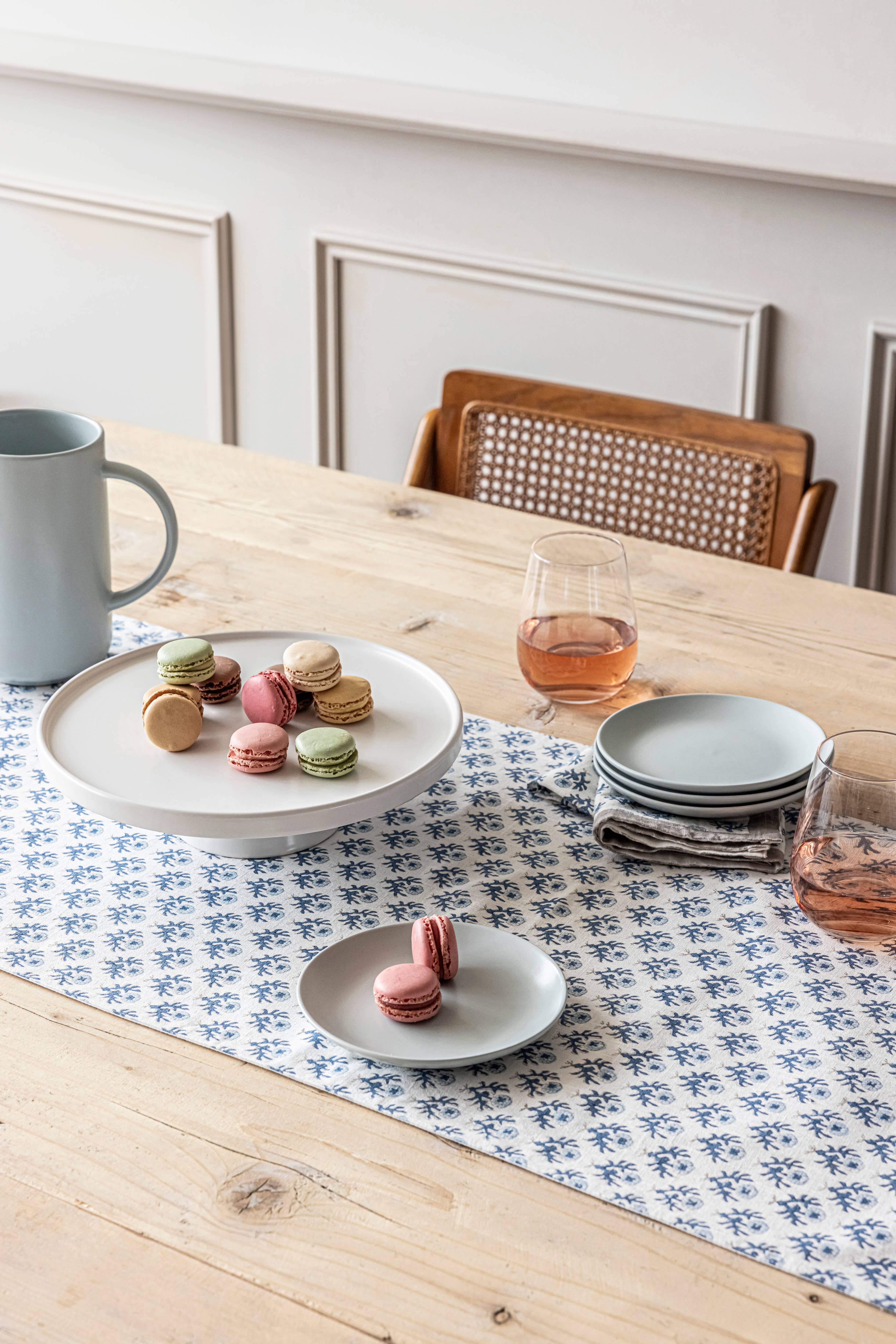 over&back - Wholesale Table Runner -  Hand-Blocked Table Runner Floral Patterns 18x10829