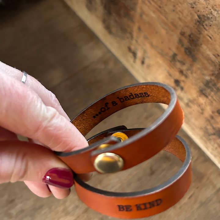 Left Grain - Wholesale Cuff Bracelet - Be Kind.....of a Badass Friendship Bracelet1