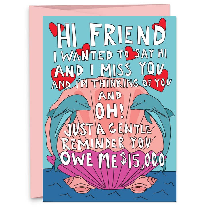 Hej vän saknar dig hälsningskort för wholesale av Humdrum Paper