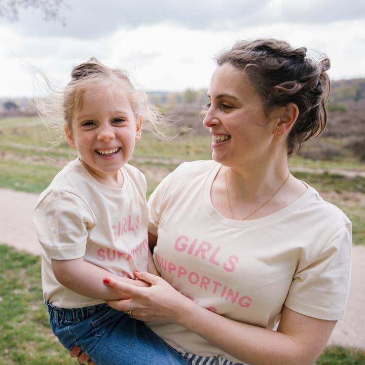 Girls Supporting Girls' T-Shirt (Women), Raw Cotton for wholesale by les girls collective