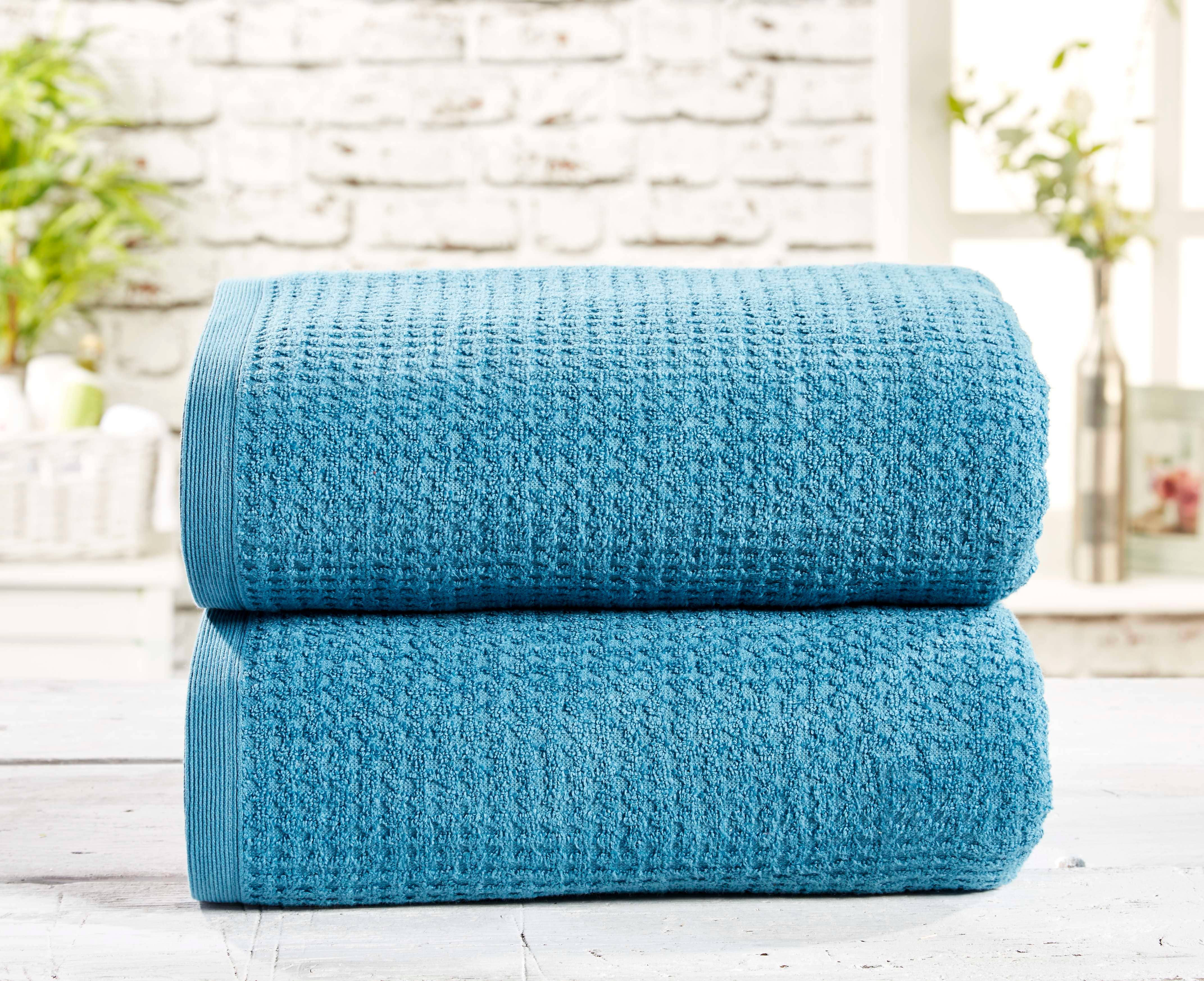 Rapport Home Furnishings Limited – wholesale Towel set – Waffle 2 Piece Textured Super Soft And Absorbant Towel Bale1