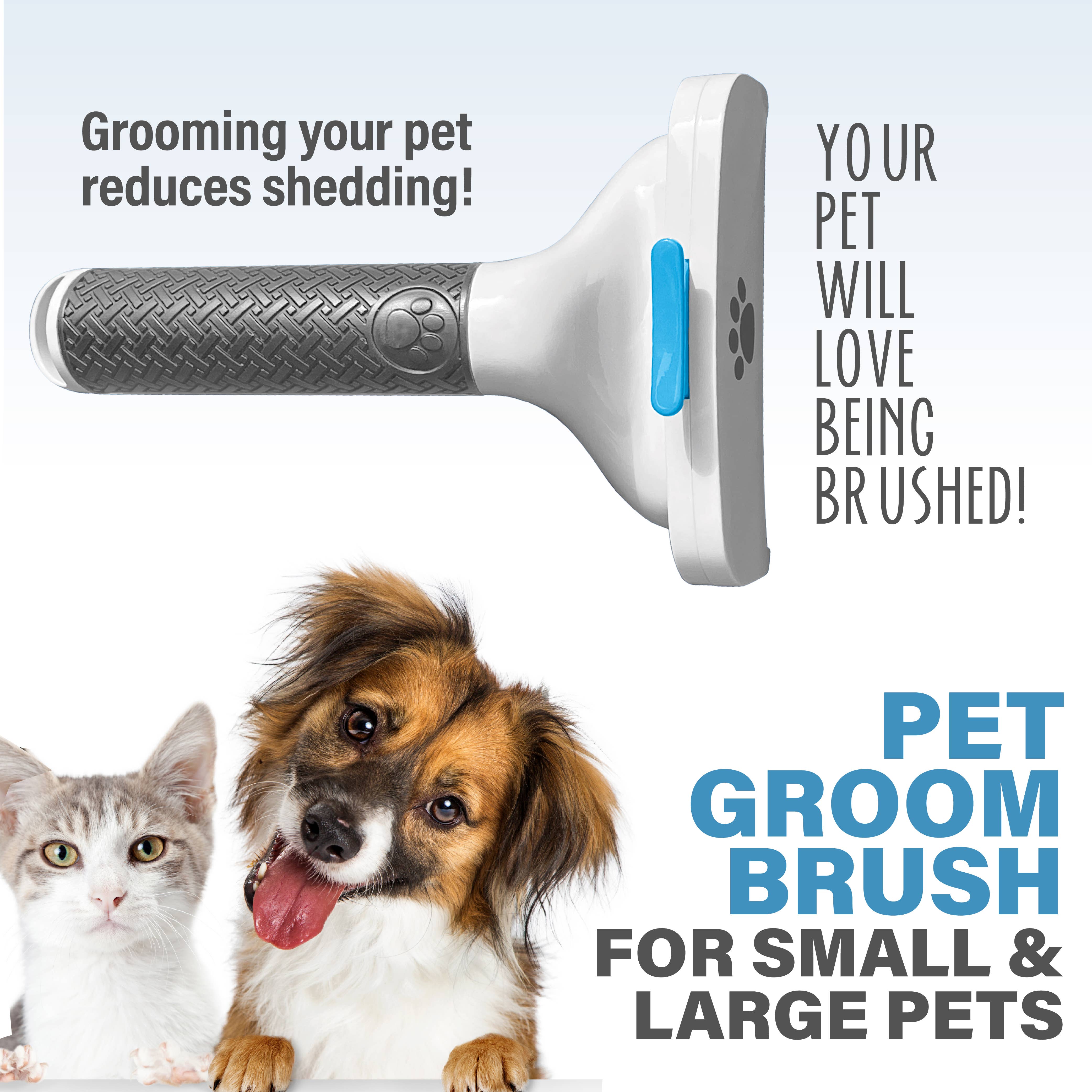 Gotham Steel/Granitestone – wholesale Pet brush – Cat/dog – Paw Perfect Pet Fur and Hair Stainless Steel Grooming Brush 1