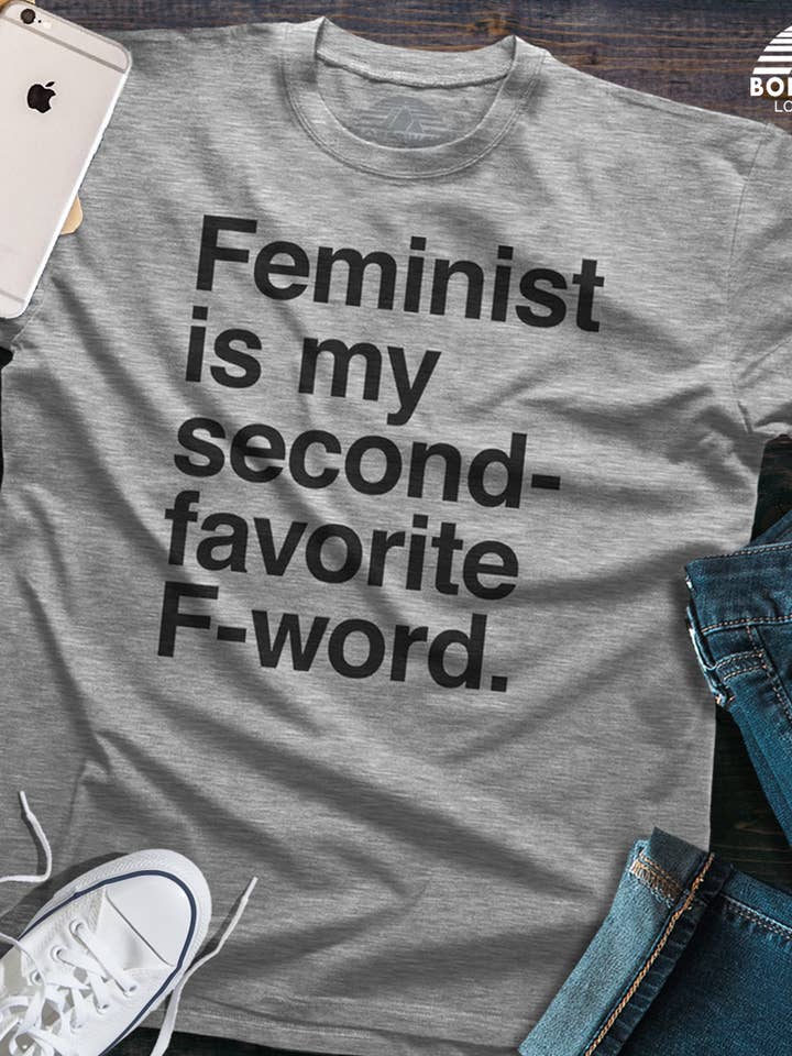 T-shirt féministe is My Second Favorite F Word pour la vente par Boredwalk