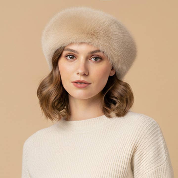 Sensibling Corp. - Wholesale Beret – Women's - Plush Faux Fur Round Winter Beret Hat