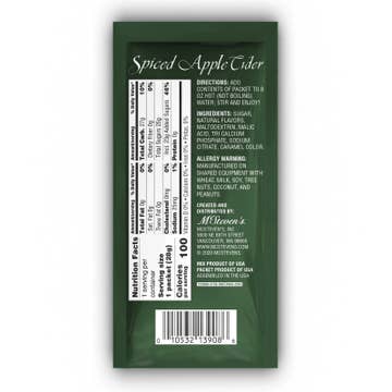 McSteven's - Wholesale Drink Mix - Spiced Apple Cider Mix (1oz Packets)