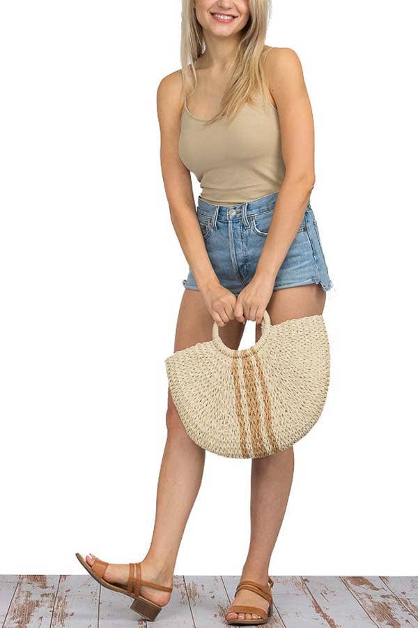 Cap Zone - Wholesale Beach bag - Wicker Basket Hobo Bag1