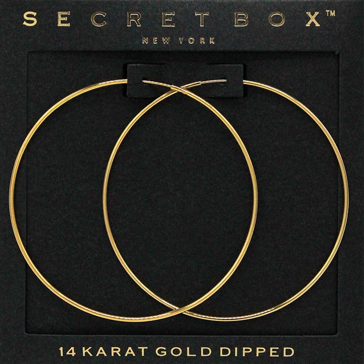 SECRET BOX_14K hoepeloorbellen met gouden dompeldraad
voor wholesale door Sensibling Corp.