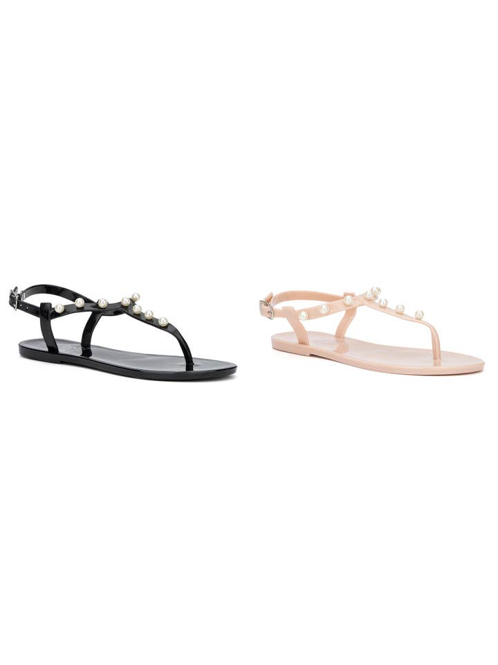 S3 Holding - Wholesale Sandals - Women's - Womens Pearl Thong Jelly Sandals
