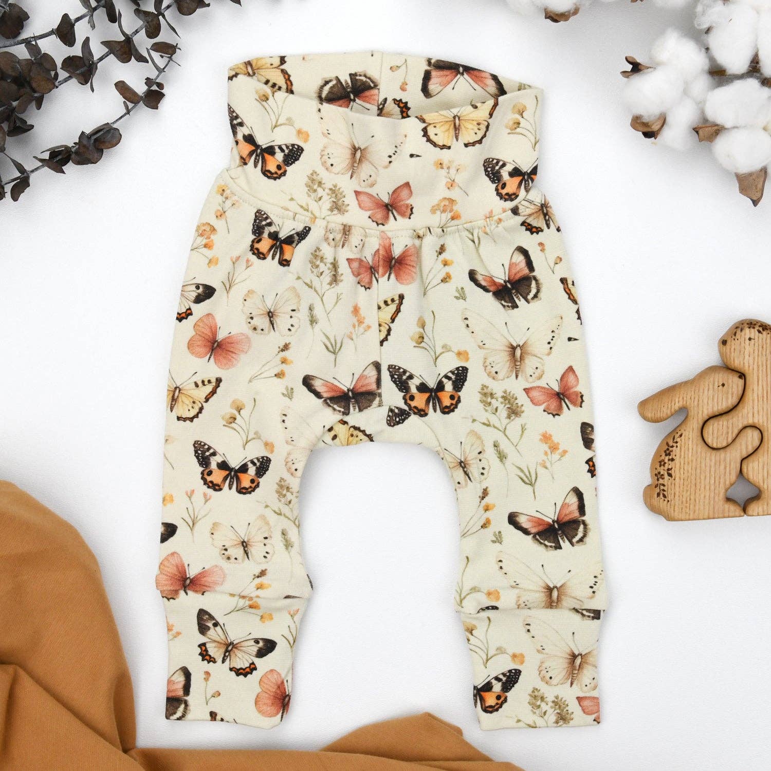 Earthy - Wholesale Pants - Baby - Organic Cotton High Waist Baby Pants, Audrey0