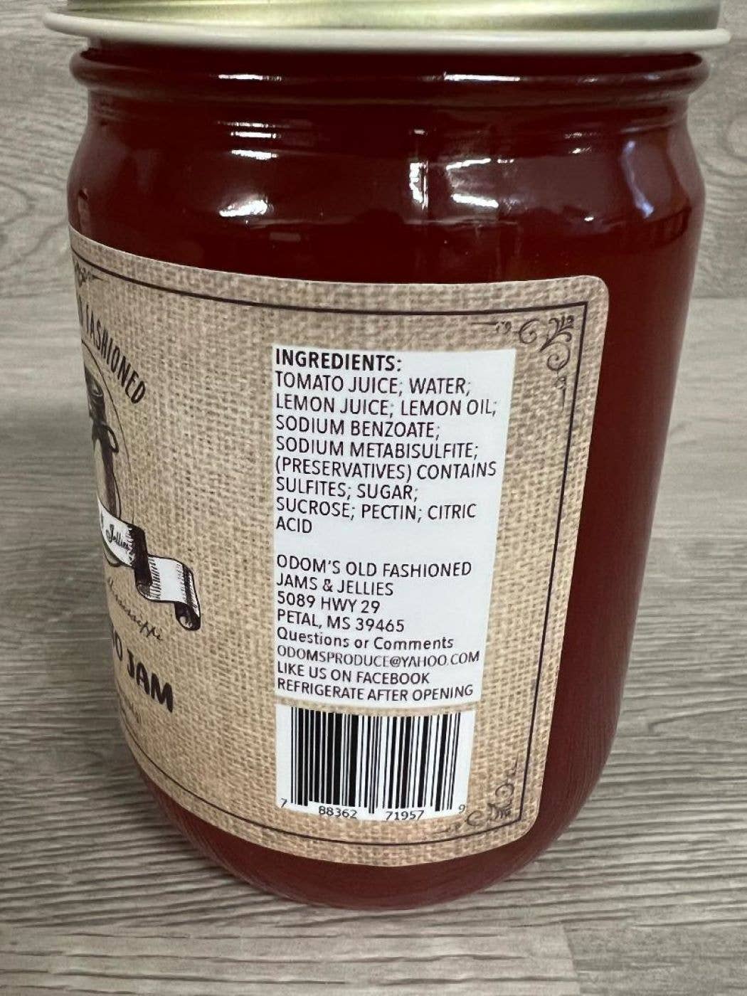 Odom's Old Fashioned Goods – wholesale Sylt/gelé – Tomat sylt1