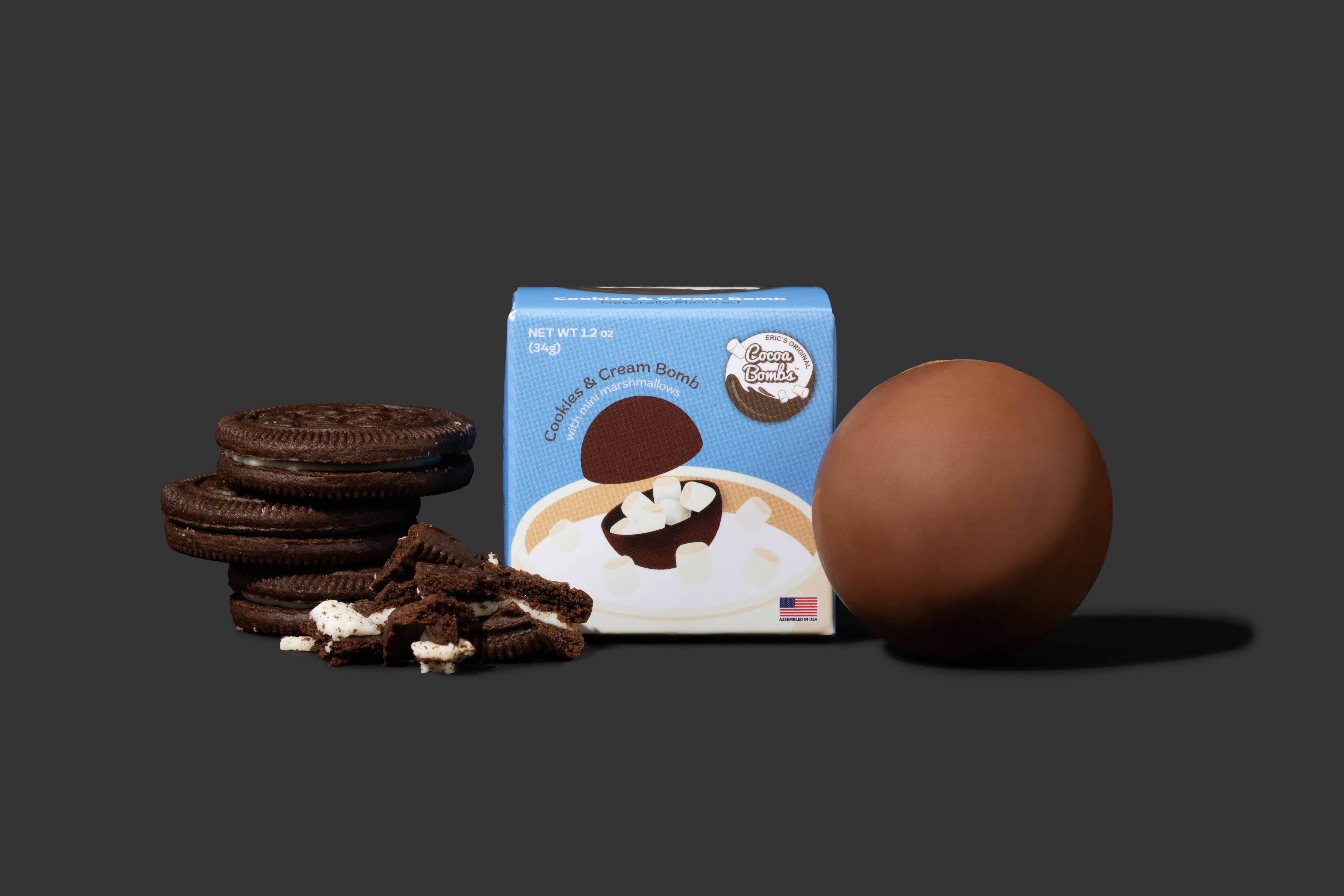 Cocoa Bombs™ - Wholesale Chocolademelk/cacaomix/kit - 1 pakje cacaobommen met koekjes en room1