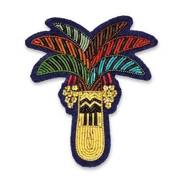 Håndbroderet broche - Daddelpalme for engroshandel hos Macon & Lesquoy