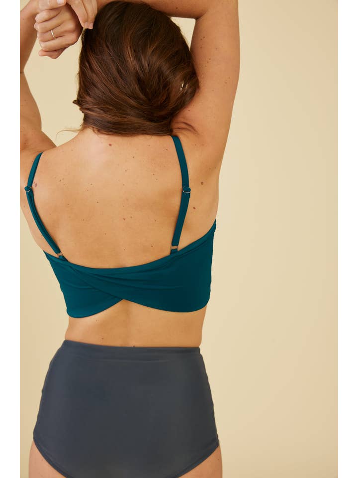 Pali Swim - Wholesale Swim Top - Women's - Shaka Sporty Women's Swim Top with Criss Cross Back2