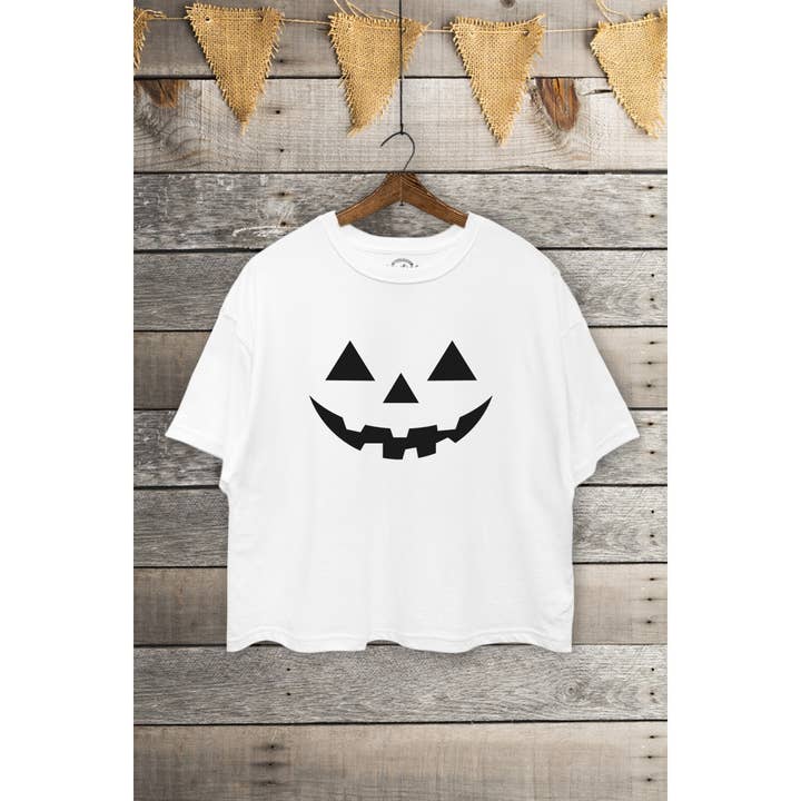 VINTAGE POINT USA - Wholesale Screen Printed T-Shirt - Women's - TC550-P7311 PUMPKINHEAD GRAPHIC BOXY CROP T-SHIRT3