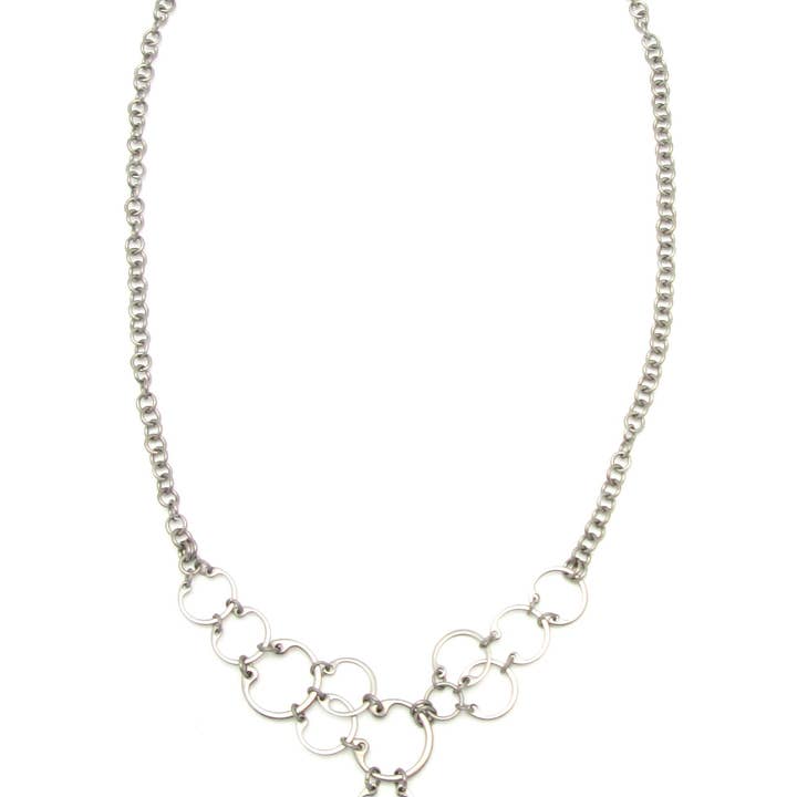 Wraptillion - Wholesale Y-Neck/Lariat Necklace - Trailing Circles Bib Necklace2