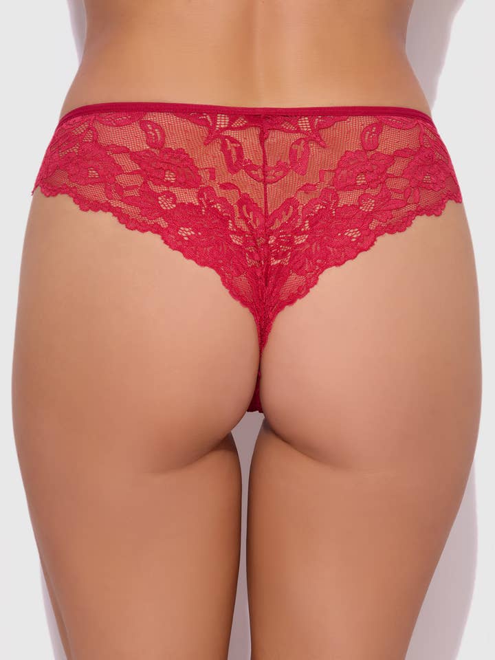 House of Desire - Wholesale Underwear - Women's - BELLA LACE UP FRONT LACE TANGA32