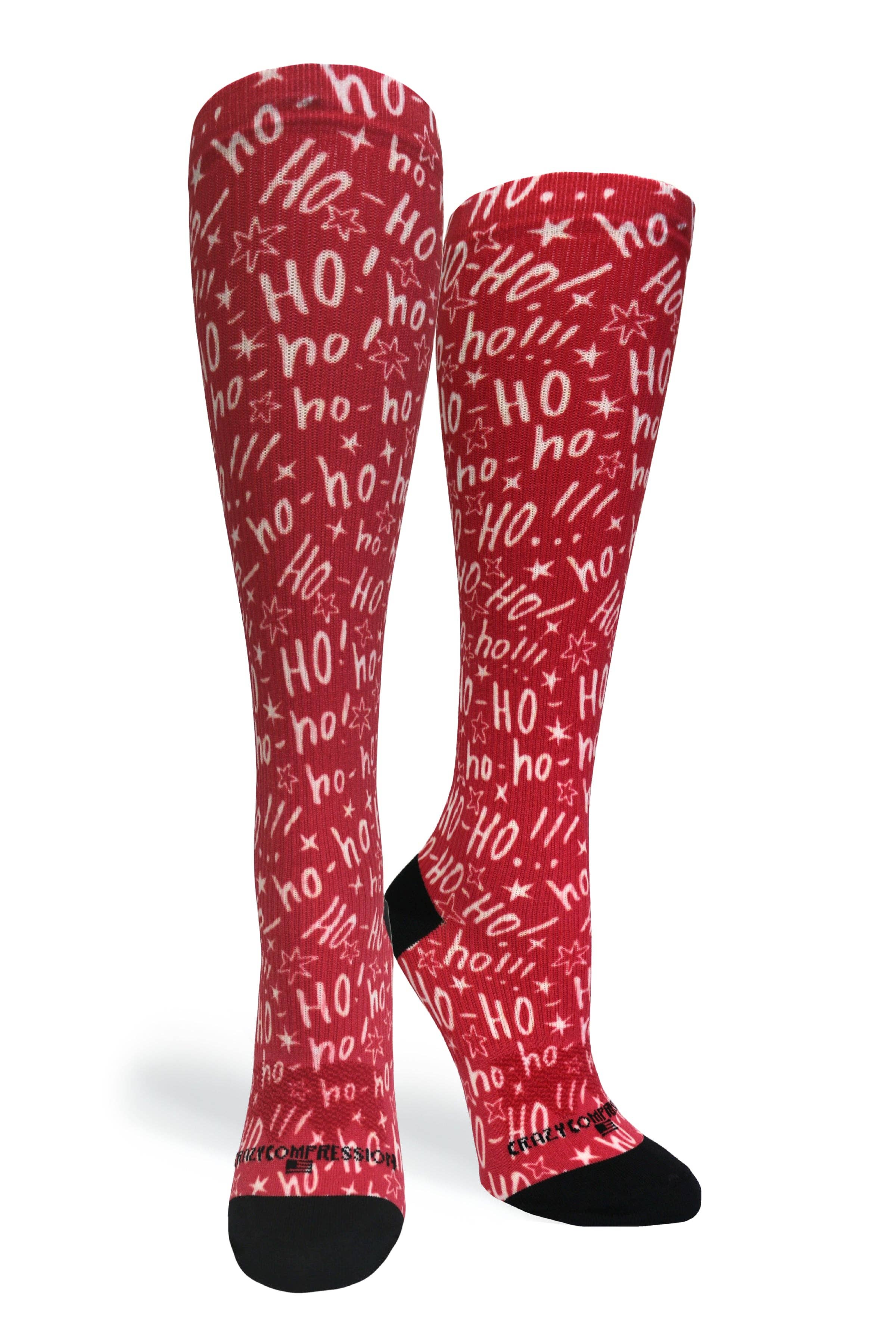 Crazy Compression - Wholesale Socks - Unisex - 360 Ho Ho Ho! OTC Compression Socks (Standard & Extra Wide)