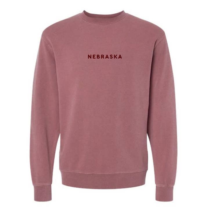Nebraska EMB Crew (Maroon) for wholesale by Jupmode