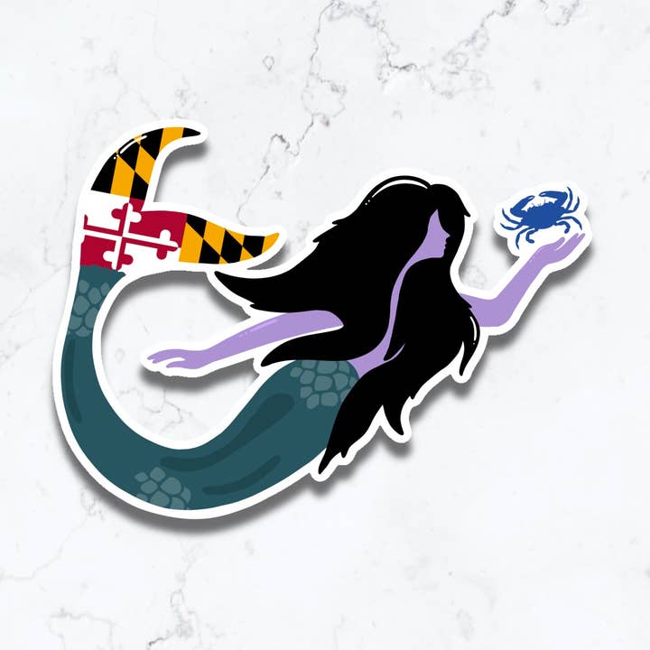 Adesivo Sereia Maryland por atacado de Jami Creates