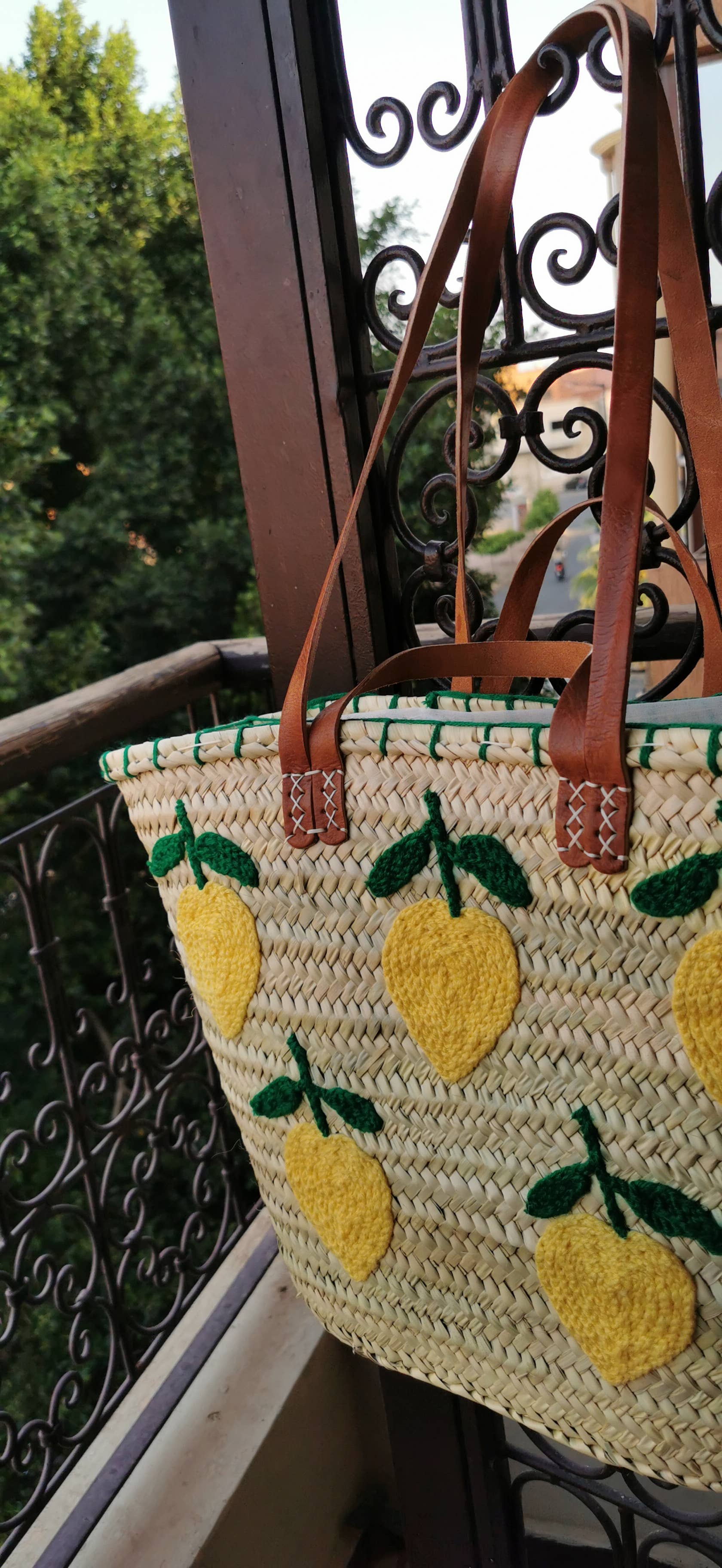 craftberber - Wholesale Beach Bag - French market bag, Straw bag with leather handle, Beach bag5