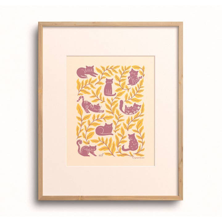 Cat Club Art Print for wholesale by Nuthatch Studio