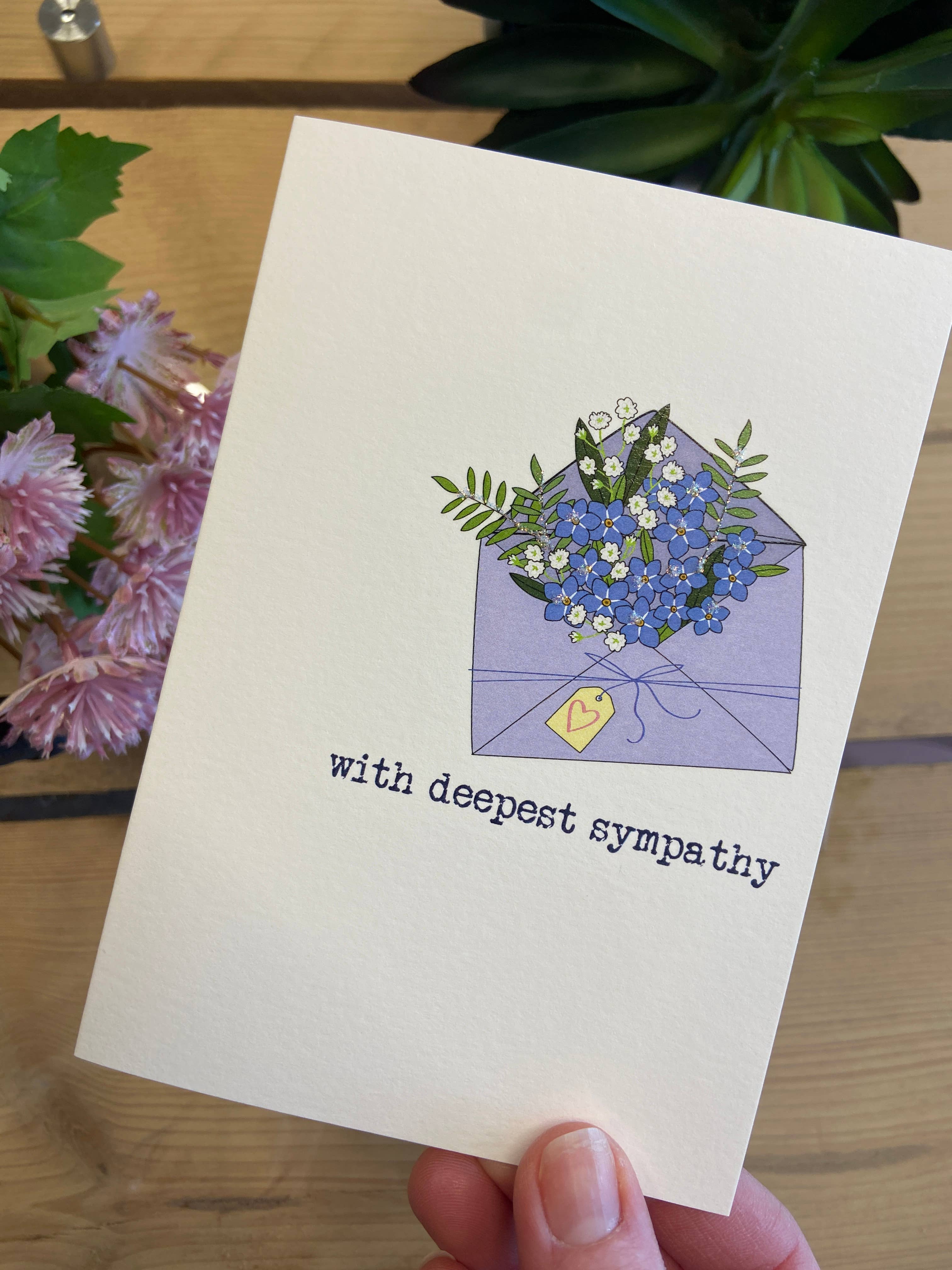 Dandelion Stationery - Wholesale Rouwkaart - Met oprechte deelneming - Wenskaart3