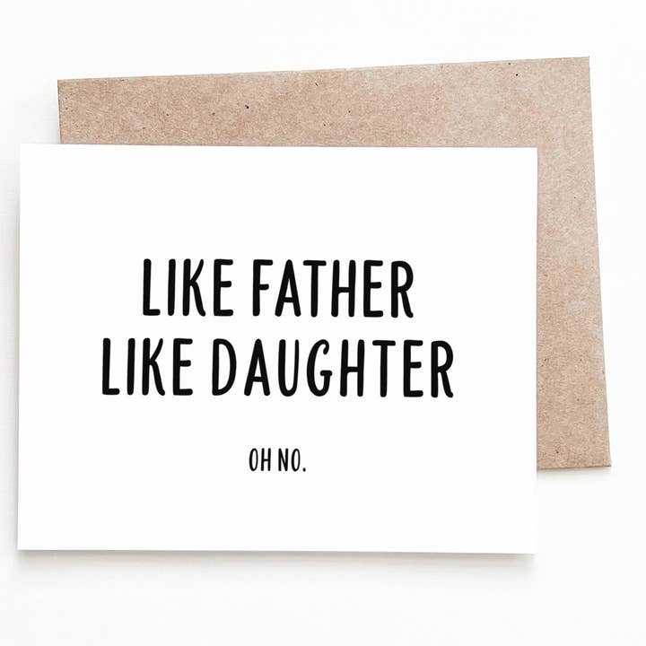 Tarjeta del día del padre padre como hija para venta al por mayor de Nine Two Design