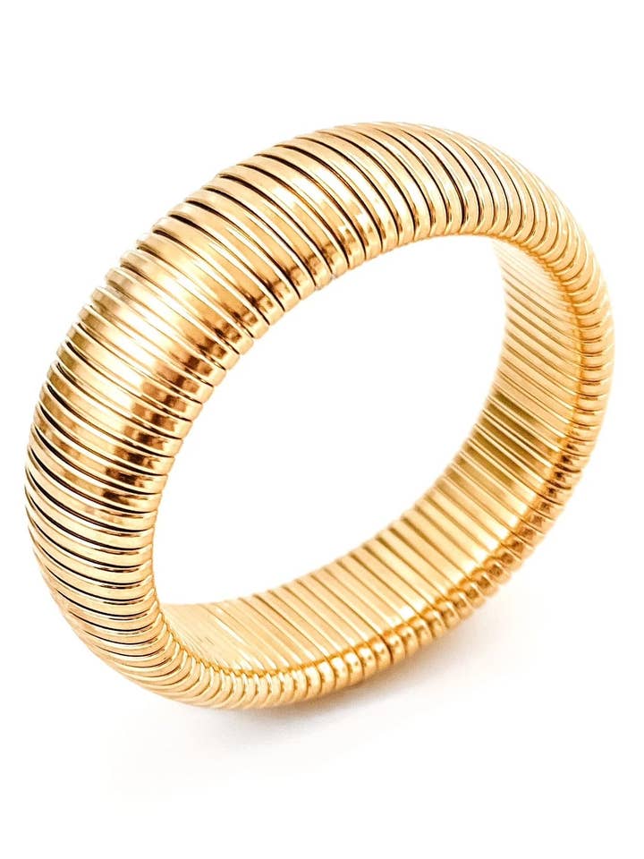 Thick Coil Bangle for wholesale by Aubree Says