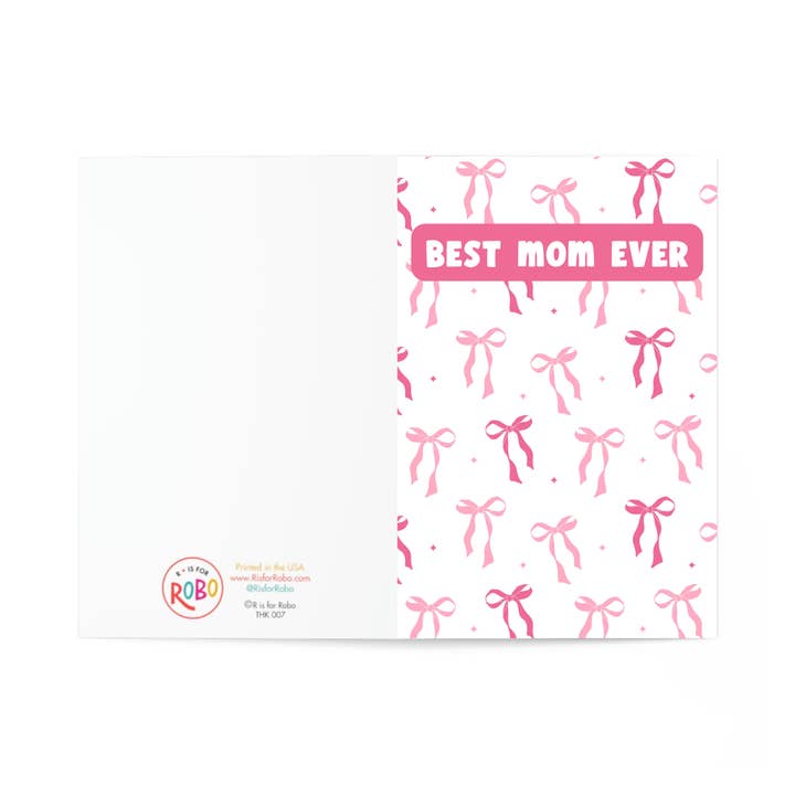 R is for Robo - Wholesale Mother's Day Card - Mothers Day Card for Mom Pink Bow Happy Mothers Day Gifts2