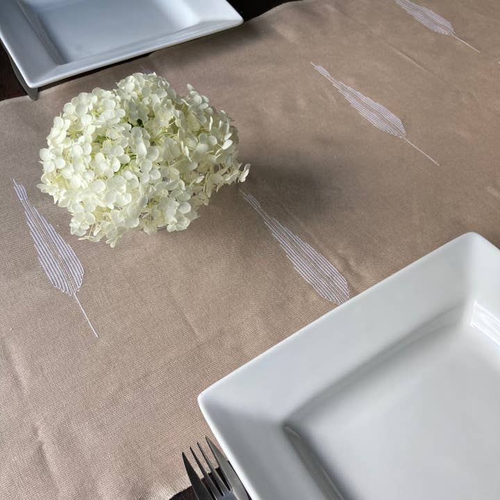 Dandarah (Ships from USA) - Wholesale Table Runner - Handwoven Egyptian Cotton Table Runner - Feather1