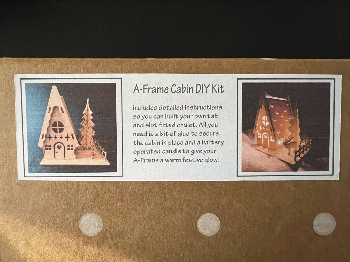 Squirrel Tacos Papercuts - Wholesale DIY Craft Kit - DIY Kit A Frame Chalet Christmas Holiday Decor candle holder4