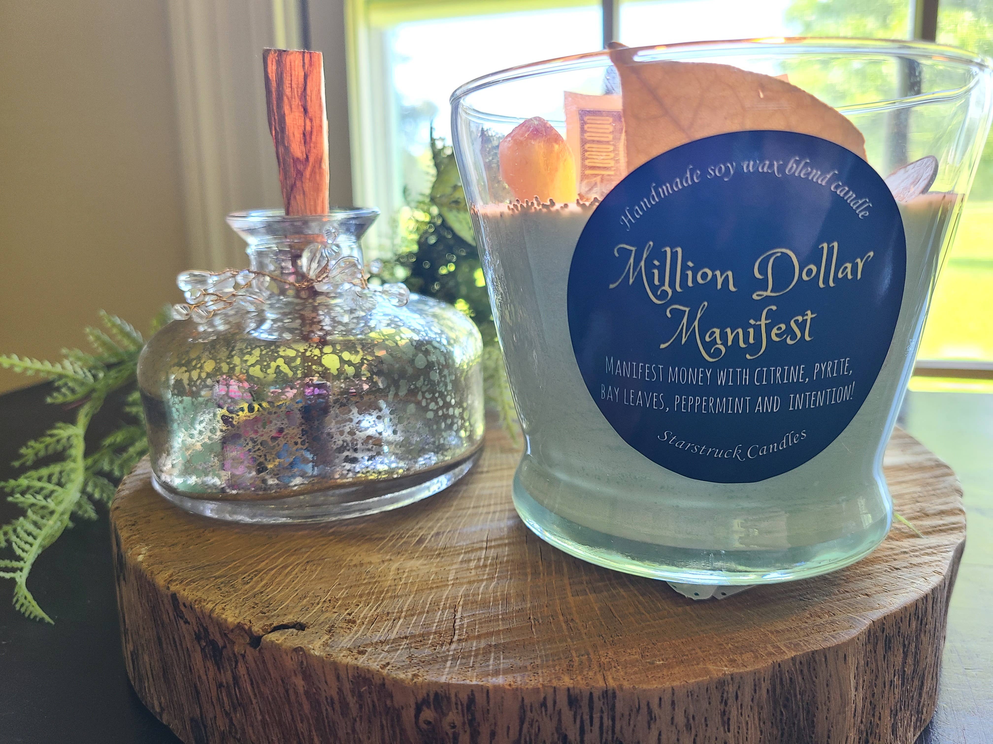 Starstruck Candles - Vente Bougie en bocal - Bougie d'argent manifeste Million Dollar4