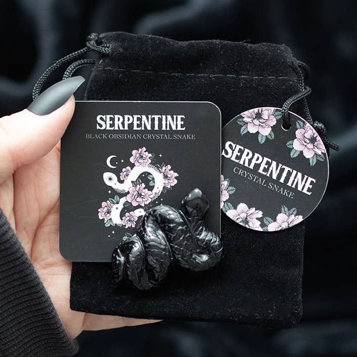 Sort Obsidian Krystalslange for engroshandel hos Something Different Wholesale