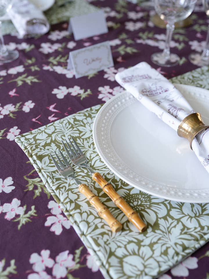 Botanical Heirloom Placemats for wholesale by Studio E Bloom
