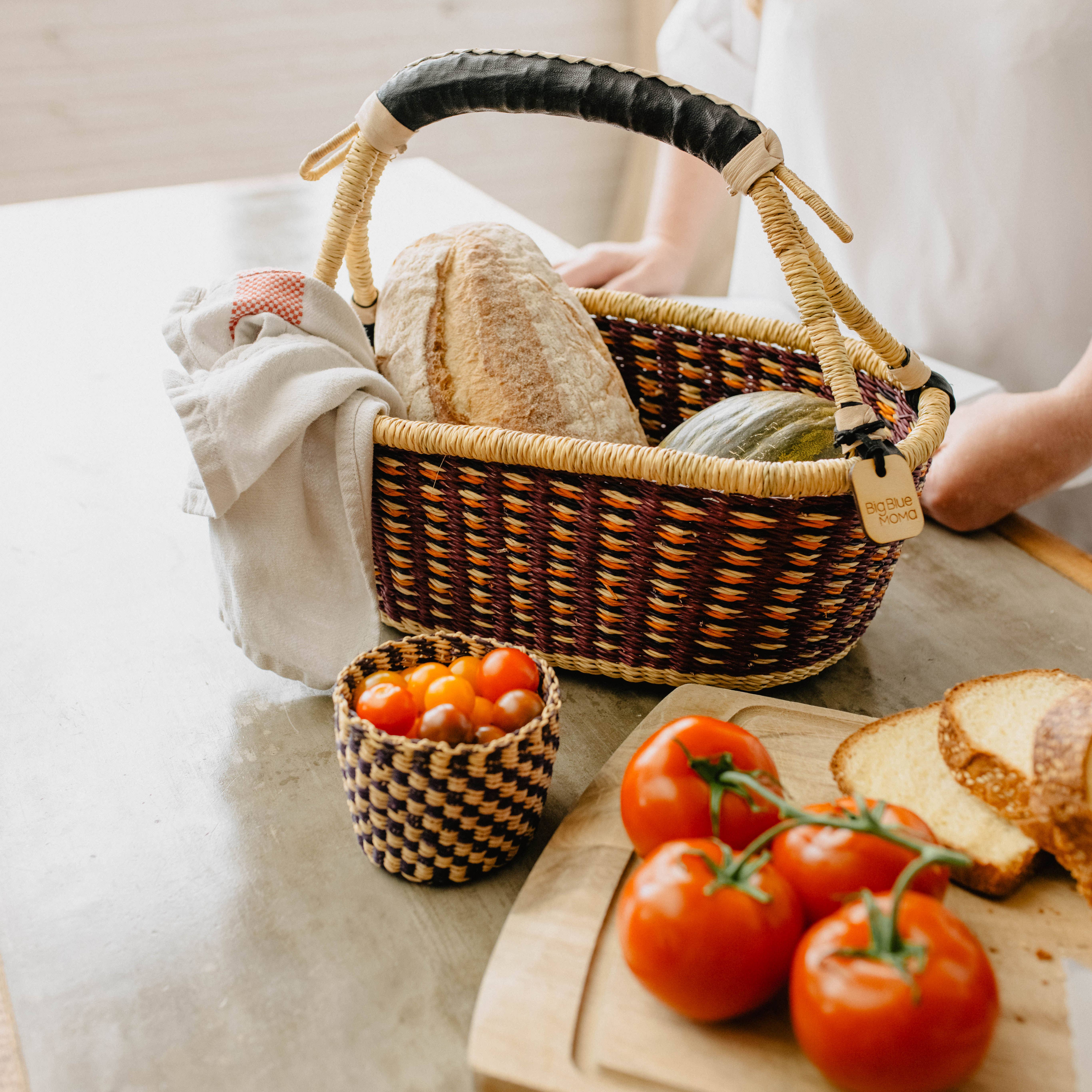 Big Blue Moma - Wholesale Basket - Bread Basket - Traditional Palette1