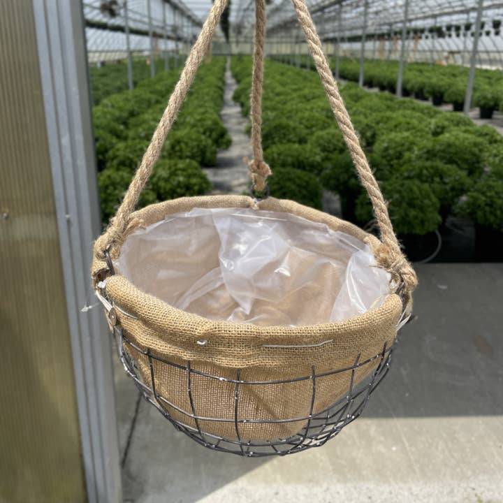 Thorsen's Greenhouse - Wholesale Hanging Planter - Burlap Hanging Basket - 11" Diameter1