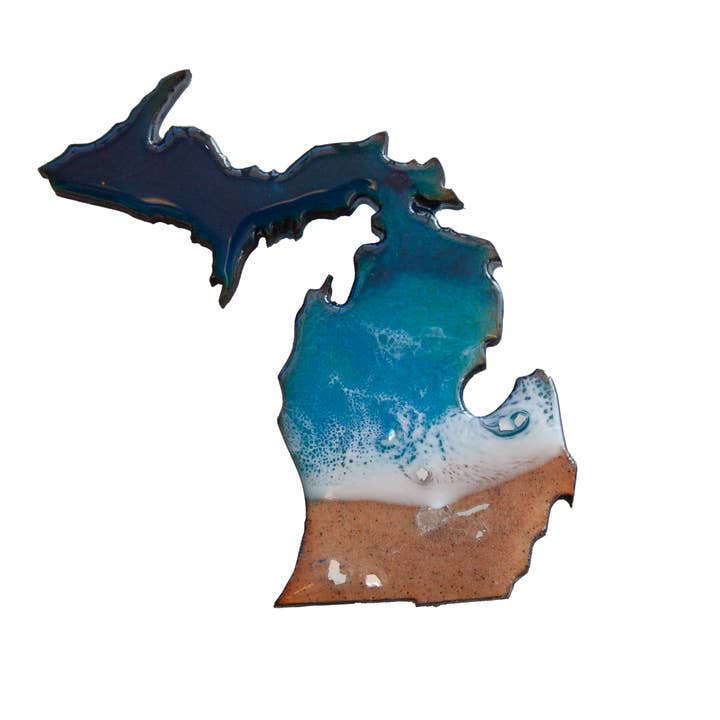 Michigan Beach Wall Art for wholesale by Resin Vibes by MB
