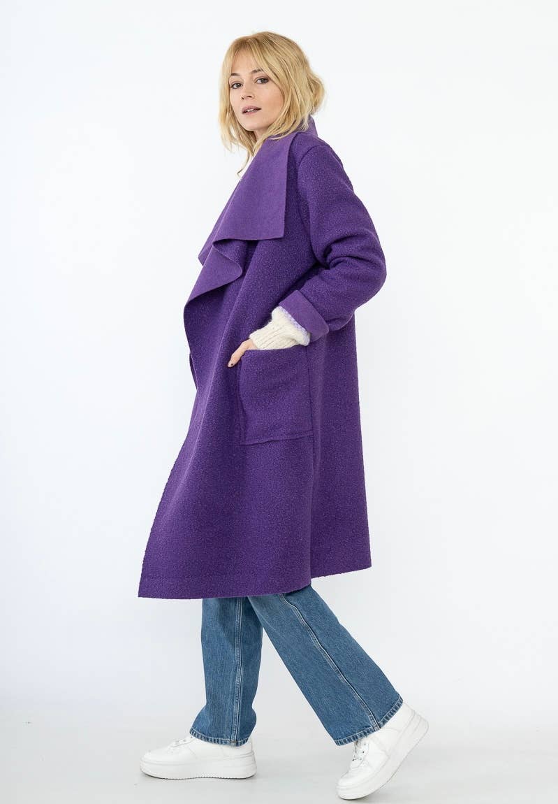 LINEN & COTTON HOUSE - Vente Manteau – femme - VESTE BOUCLETTE MATIERE RESPONSABLE + SIZE  35122 51