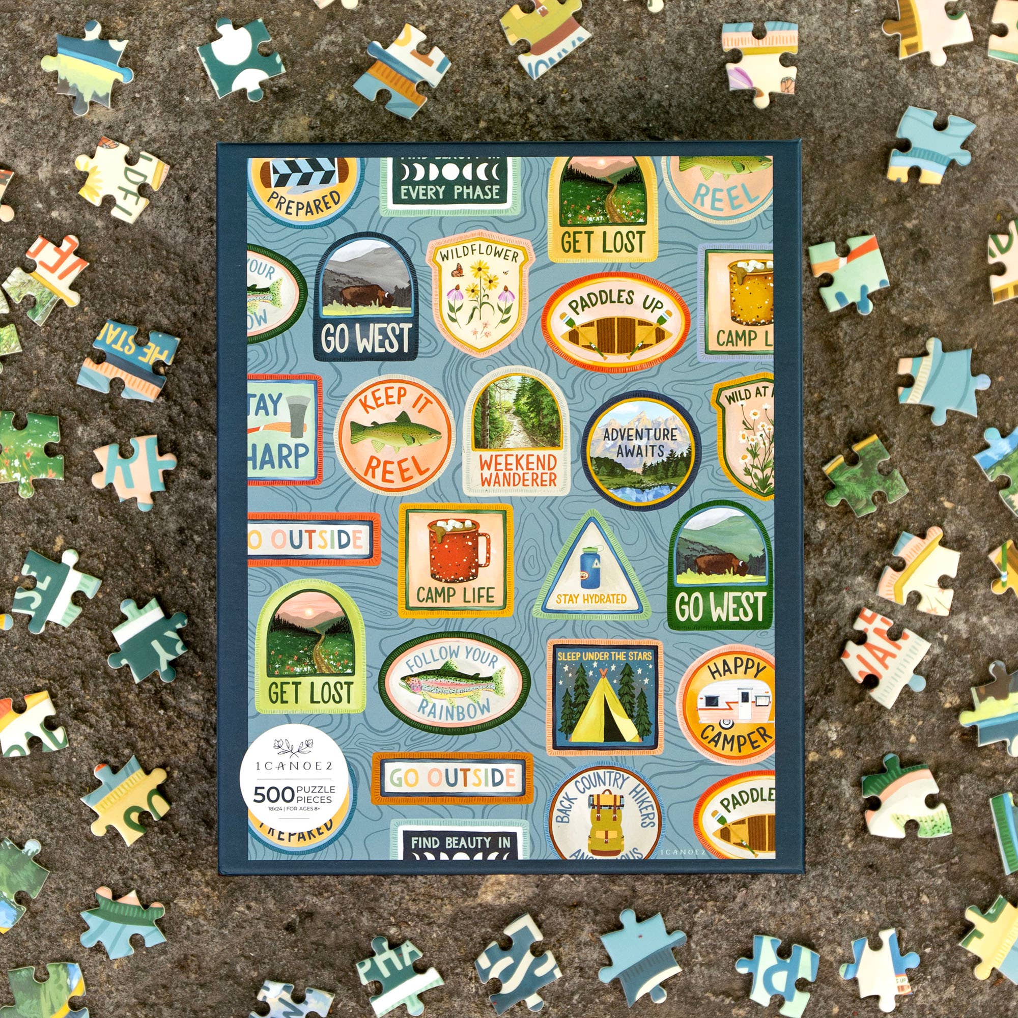 1canoe2 | One Canoe Two Paper Co. – Engroshandel Puslespil - Voksen – The Great Outdoors - puslespil med 500 stykker4