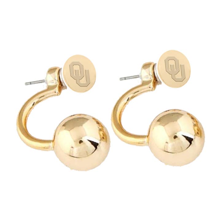 Oklahoma Sooners Sasha Earrings for wholesale by Shelby & Grace