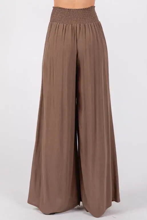 Final Touch – wholesale Pants – Women's – Heavy Gauze Wide Leg Pants - NP70263D-HV27