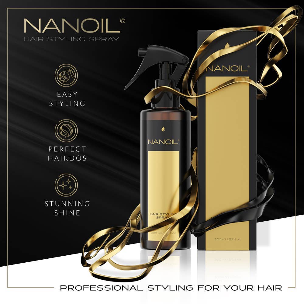 Everett Cosmetics - Wholesale Hair Spray - Nanoil Hair Styling Spray - Spray for More Manageable Hair,2
