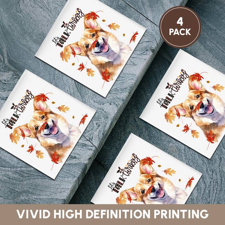 3dRose - Wholesale Coasters - 3dRose, Funny Thanksgiving Pembroke Welsh Corgi Dog for Dog Lovers, Coaster5