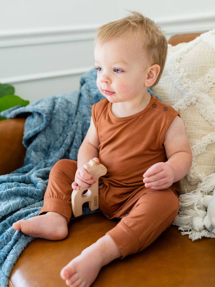 Terra Burnt Orange Baby Mini Momper for wholesale by Momper Romper